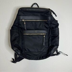 Tutilo New York Boost Black Nylon Leather‎ Backpack School Laptop Bag Travel